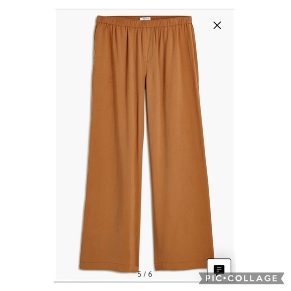 NWT Madewell Pull On Wide Leg Drapey Trouser Pants Size L - Picture 2 of 11